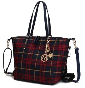 MKF Collection Layla Tote Handbag and Backpack By Mia k (Color: Red Navy)