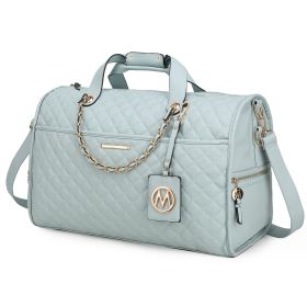 MKF Collection Lexie Vegan Leather Women Duffle by Mia K (Color: Seafoam)