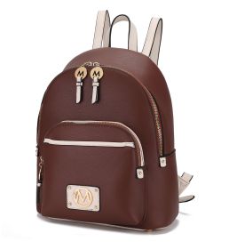 MKF Collection Alice Backpack Vegan Leather Women by Mia k (Color: Chocolate)