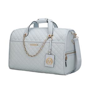 MKF Collection Lexie Vegan Leather Women Duffle by Mia K (Color: Light Blue)