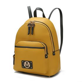 MKF Collection Alice Backpack Vegan Leather Women by Mia k (Color: Mustard)
