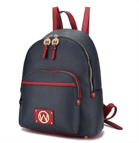 MKF Collection Alice Backpack Vegan Leather Women by Mia k (Color: Navy)