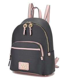 MKF Collection Alice Backpack Vegan Leather Women by Mia k (Color: Charcoal)