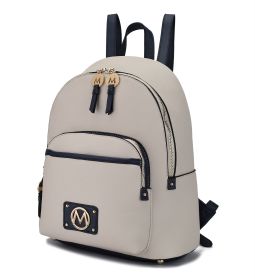 MKF Collection Alice Backpack Vegan Leather Women by Mia k (Color: Ivory)