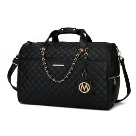 MKF Collection Lexie Vegan Leather Women Duffle by Mia K (Color: Black)