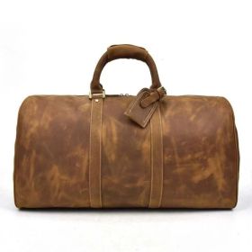 The Bjarke Weekender | Handcrafted Leather Duffle Bag (Color: Brown)