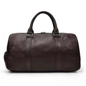 The Endre Weekender | Vintage Leather Duffle Bag (Color: Brown)