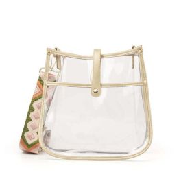 Clear Courier | Choose Your Strap (Bag Color: Gold)