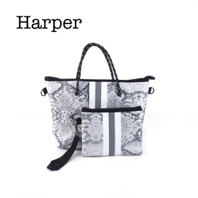 Neoprene Handbag & Wristlet (Style: Harper)