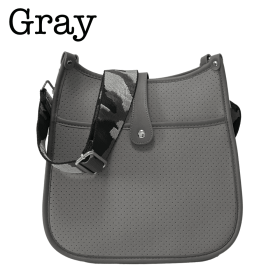 Neoprene Courier | Choose Your Strap (Bag Color: Gray)