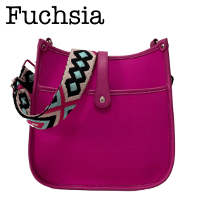 Neoprene Courier | Choose Your Strap (Bag Color: Fuschia)